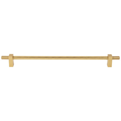 96 mm Center-to-Center Satin Nickel Larkin 3 Knurled Center Cabinet Bar Pull