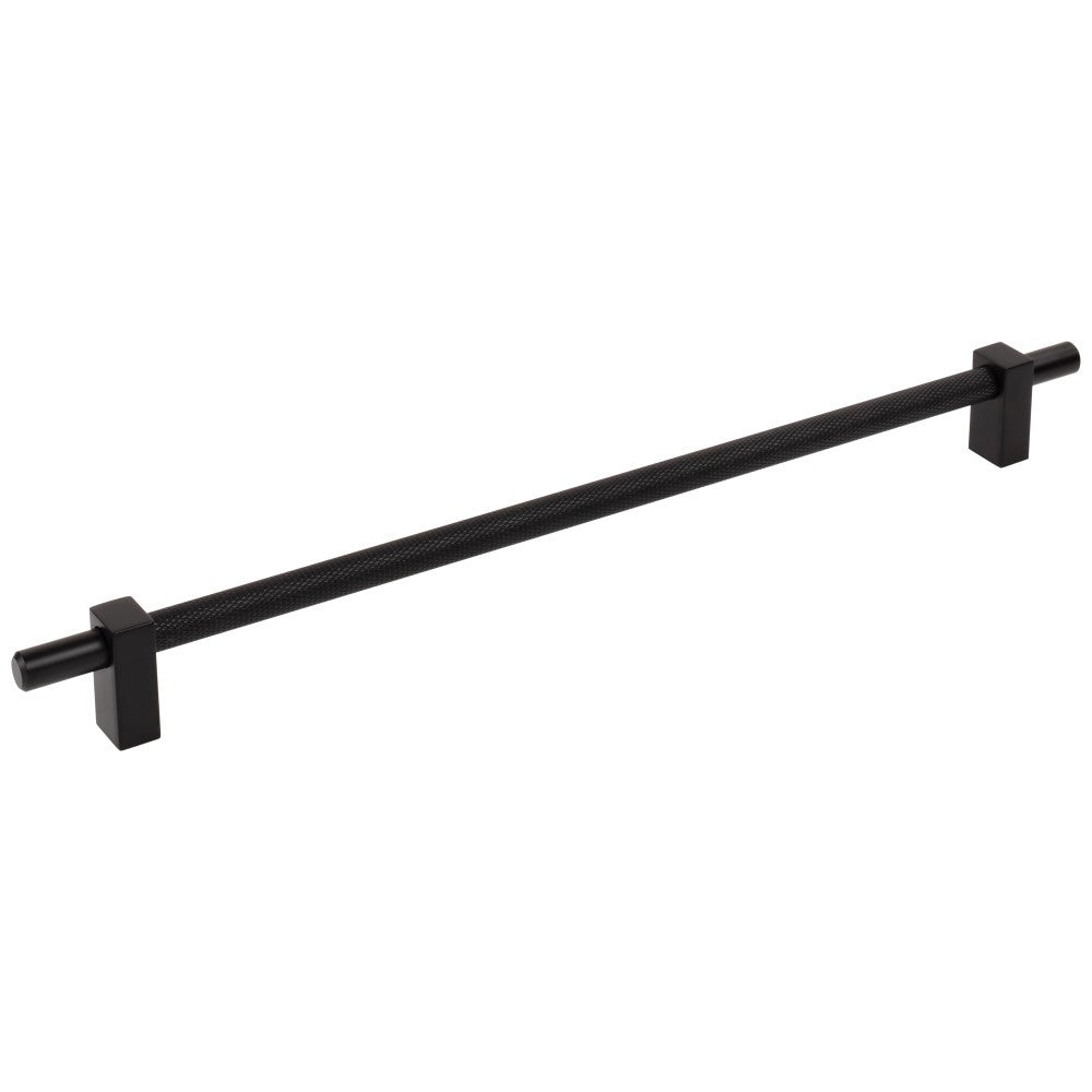 96 mm Center-to-Center Satin Nickel Larkin 3 Knurled Center Cabinet Bar Pull