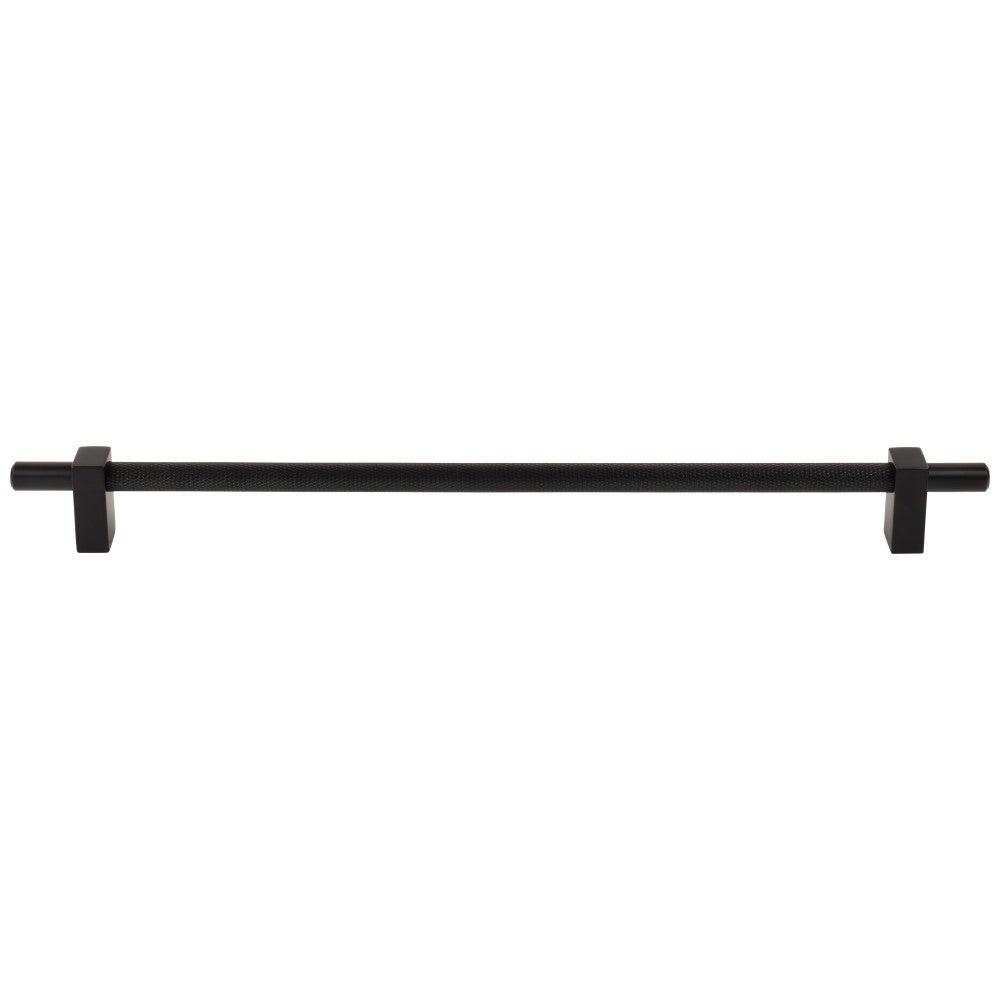 96 mm Center-to-Center Satin Nickel Larkin 3 Knurled Center Cabinet Bar Pull