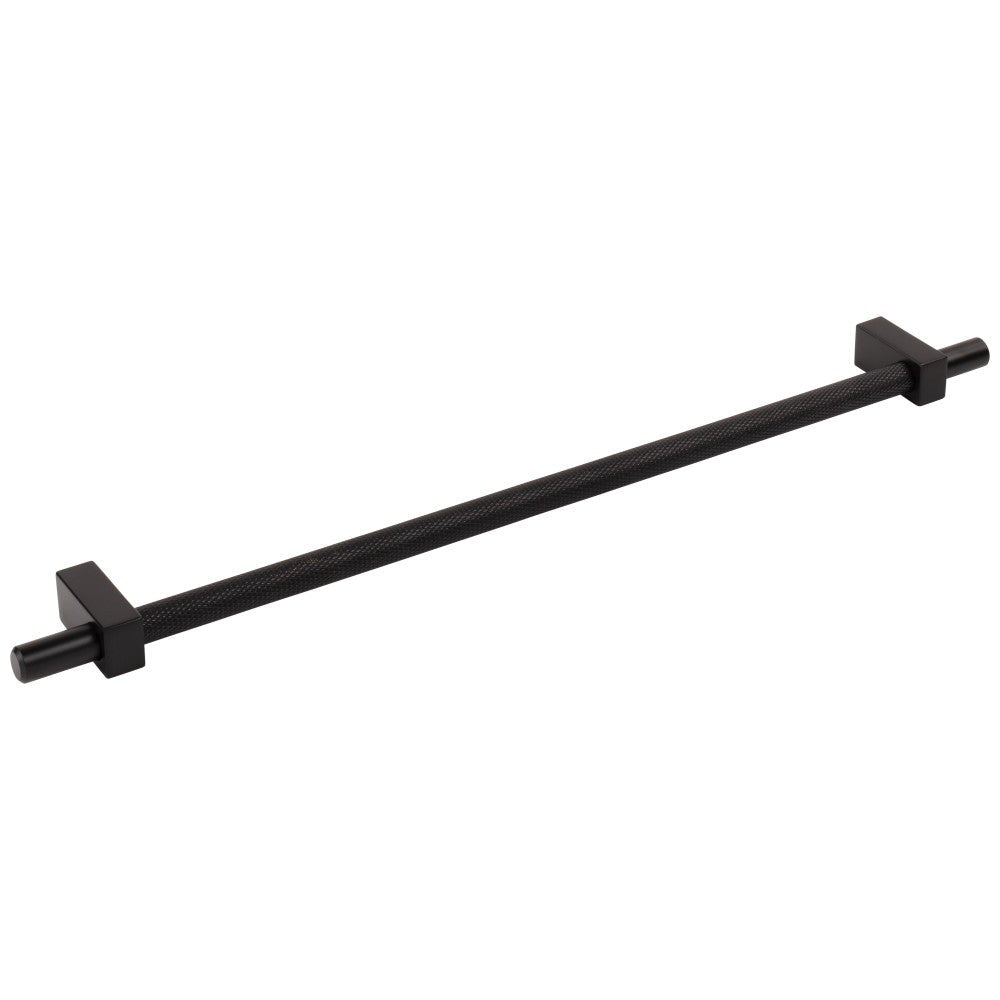 96 mm Center-to-Center Satin Nickel Larkin 3 Knurled Center Cabinet Bar Pull