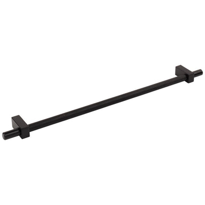 96 mm Center-to-Center Satin Nickel Larkin 3 Knurled Center Cabinet Bar Pull