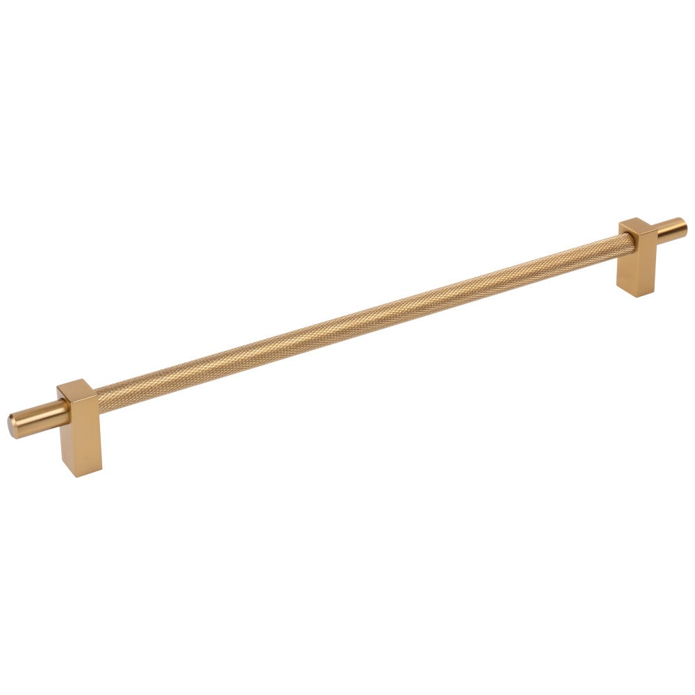 96 mm Center-to-Center Satin Nickel Larkin 3 Knurled Center Cabinet Bar Pull