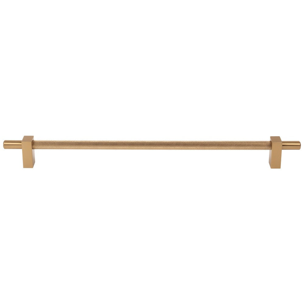96 mm Center-to-Center Satin Nickel Larkin 3 Knurled Center Cabinet Bar Pull