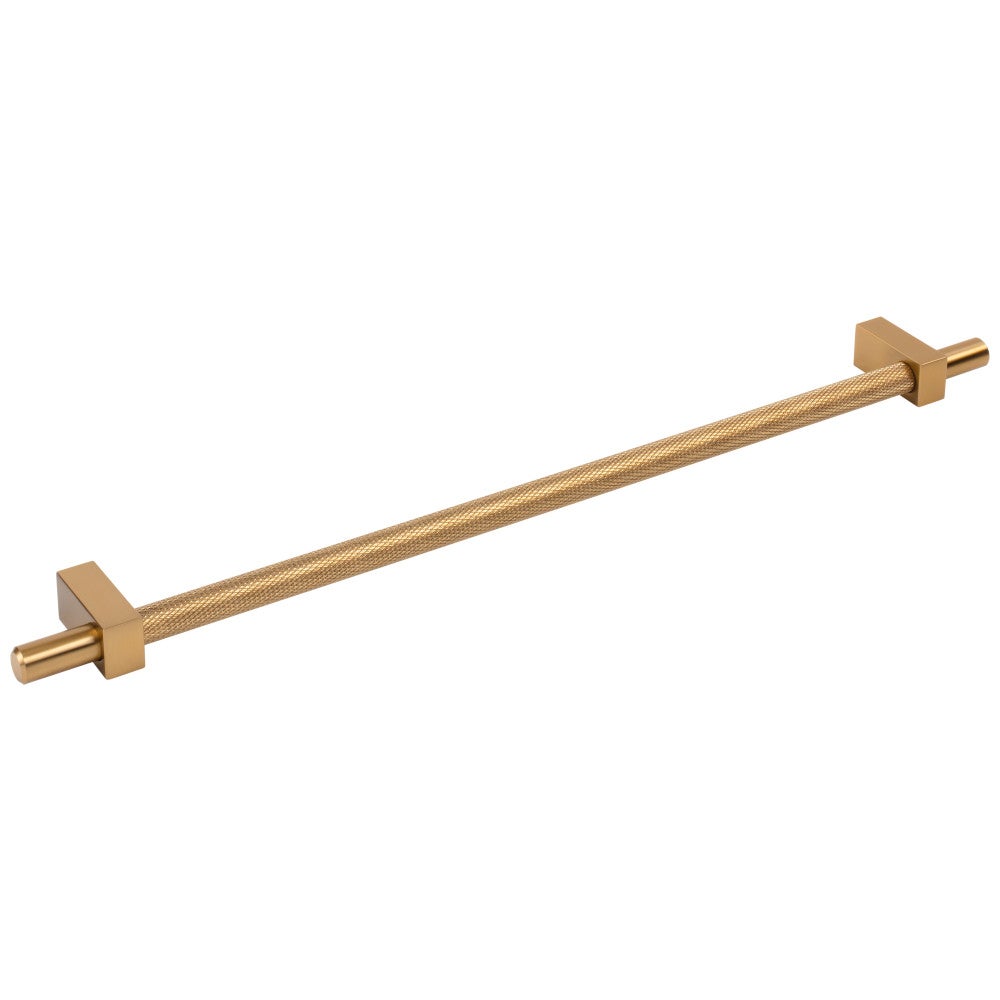 96 mm Center-to-Center Satin Nickel Larkin 3 Knurled Center Cabinet Bar Pull
