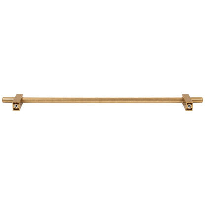 96 mm Center-to-Center Satin Nickel Larkin 3 Knurled Center Cabinet Bar Pull