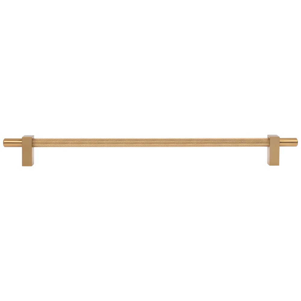 96 mm Center-to-Center Satin Nickel Larkin 3 Knurled Center Cabinet Bar Pull