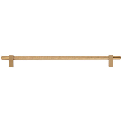 96 mm Center-to-Center Satin Nickel Larkin 3 Knurled Center Cabinet Bar Pull