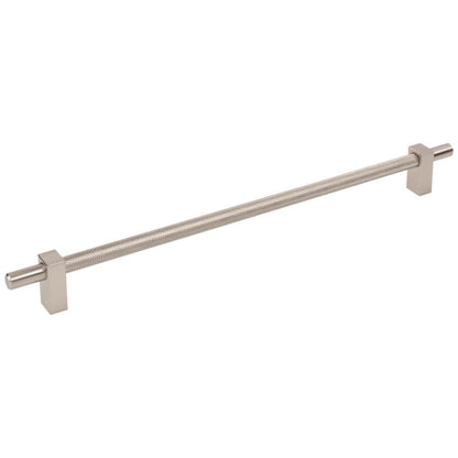 96 mm Center-to-Center Satin Nickel Larkin 3 Knurled Center Cabinet Bar Pull