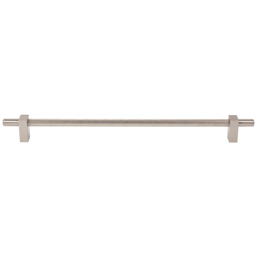 96 mm Center-to-Center Satin Nickel Larkin 3 Knurled Center Cabinet Bar Pull