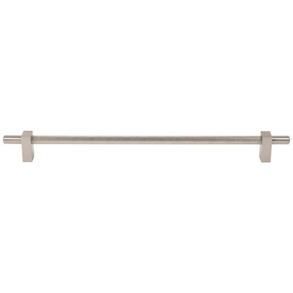 96 mm Center-to-Center Satin Nickel Larkin 3 Knurled Center Cabinet Bar Pull