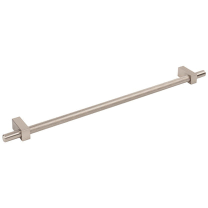 96 mm Center-to-Center Satin Nickel Larkin 3 Knurled Center Cabinet Bar Pull