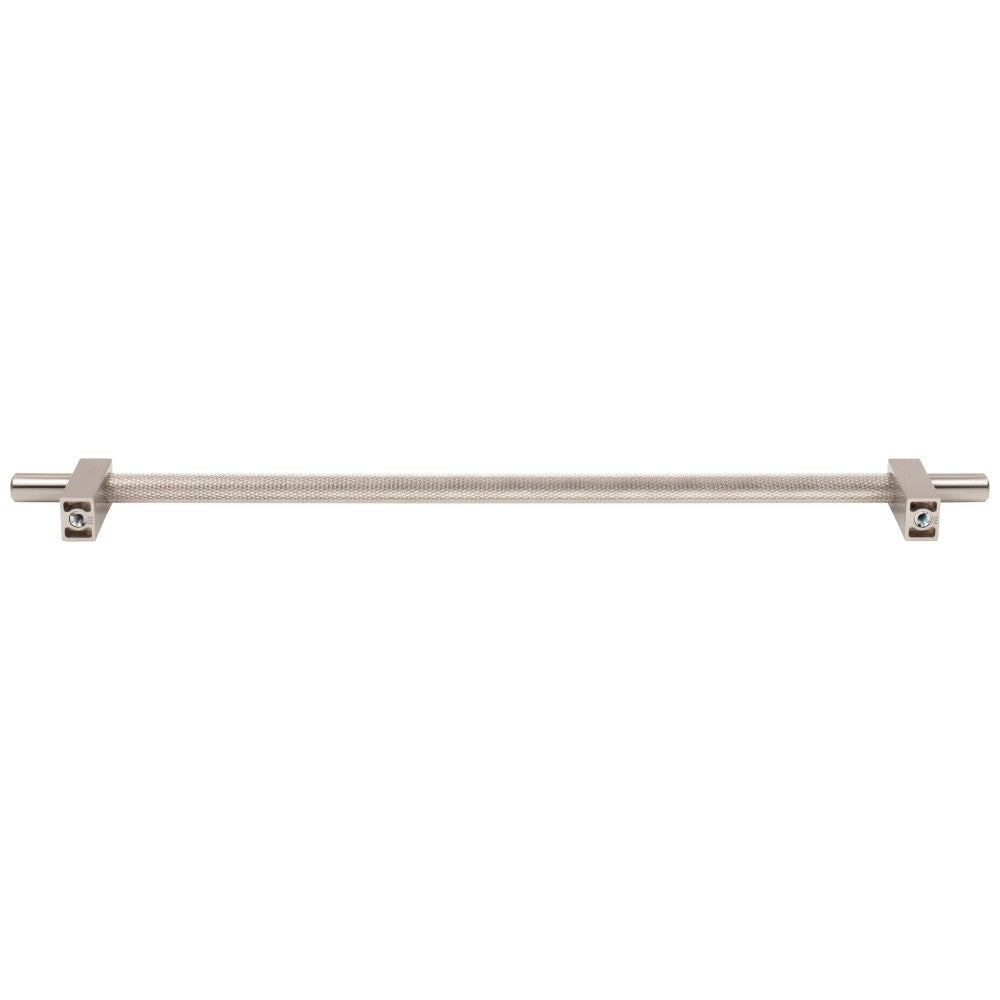 96 mm Center-to-Center Satin Nickel Larkin 3 Knurled Center Cabinet Bar Pull
