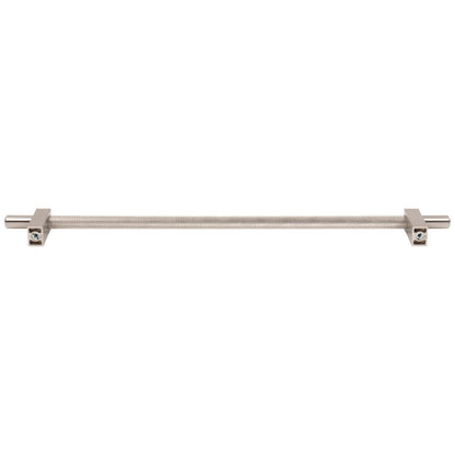 96 mm Center-to-Center Satin Nickel Larkin 3 Knurled Center Cabinet Bar Pull