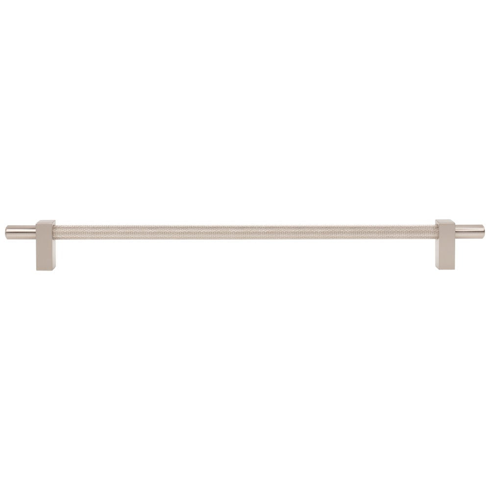 96 mm Center-to-Center Satin Nickel Larkin 3 Knurled Center Cabinet Bar Pull