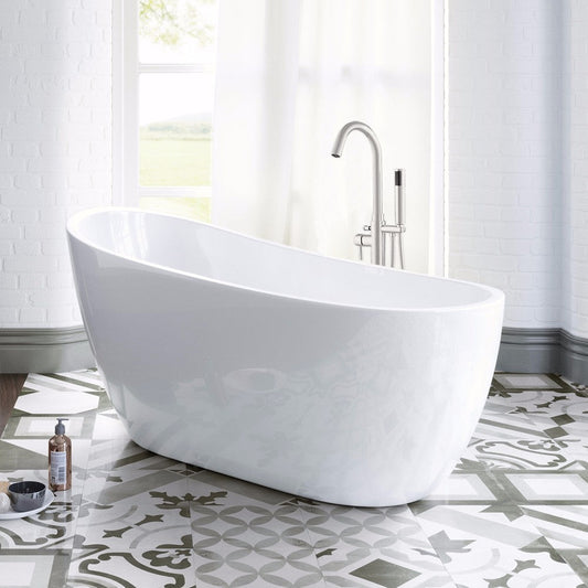WOODBRIDGE 54" Acrylic Freestanding Bathtub Contemporary Soaking Tub