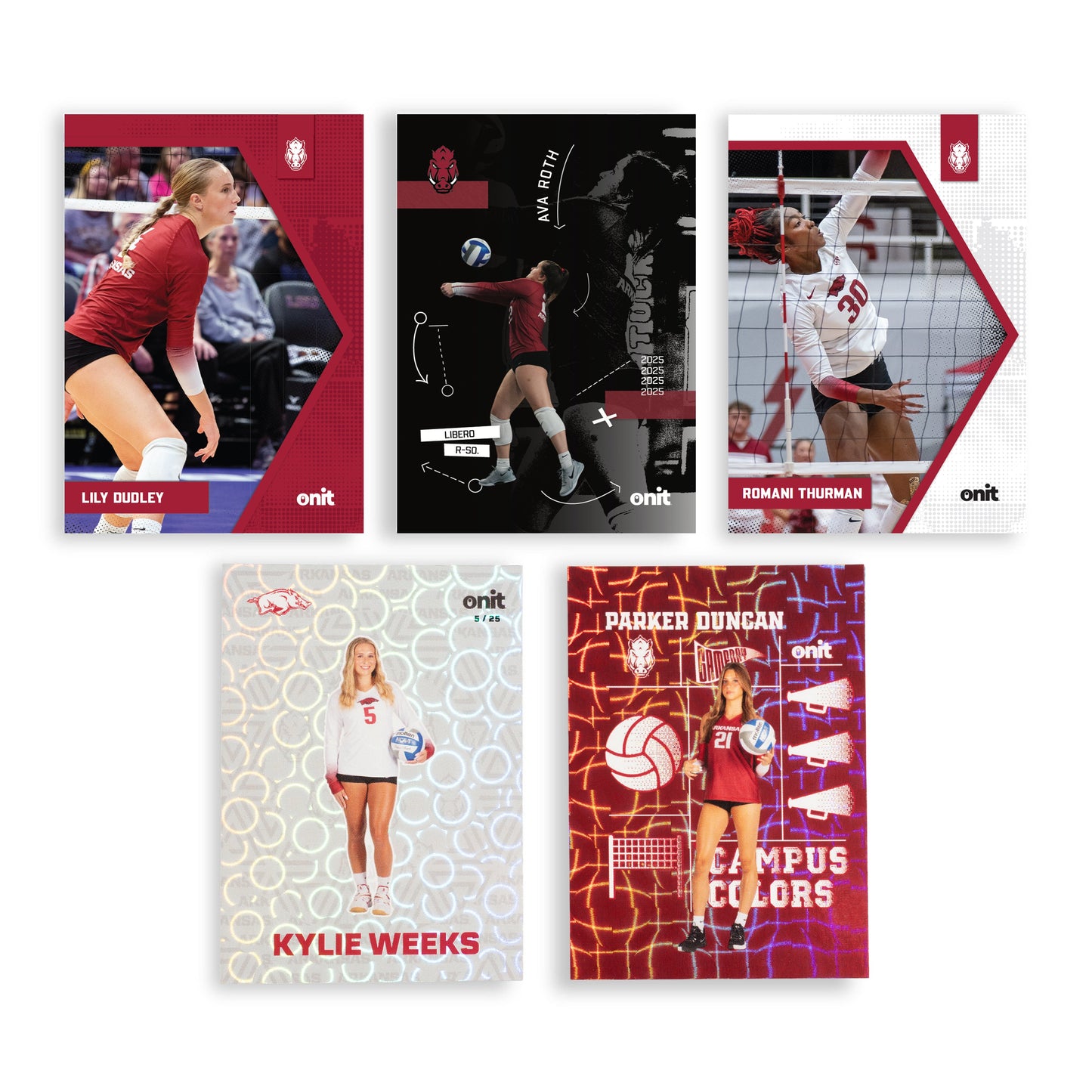 University of Arkansas Volleyball 2025 Trading Cards - Single Pack