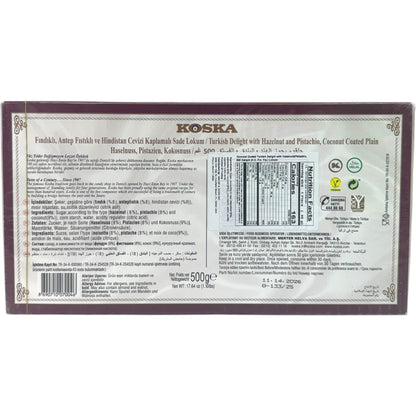 Koska Palace Turkish Delight With Nuts 500g – Premium Assorted Sweet Treats