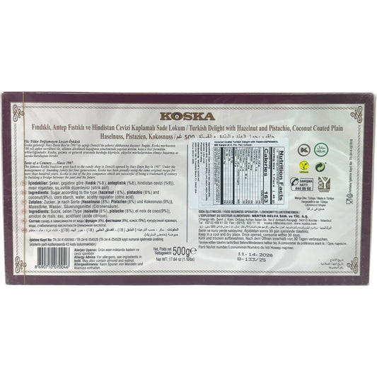 Koska Palace Turkish Delight With Nuts 500g – Premium Assorted Sweet Treats