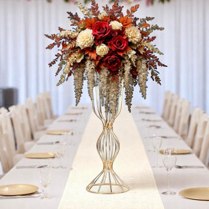 Elyss Wedding Party Table Decor - 23.6” Gold Flower Stand