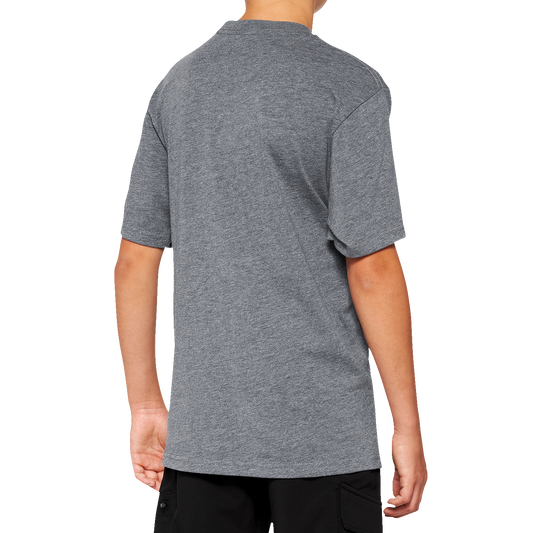 100% Youth Icon T-Shirt - Heather Gray - XL 20001-00011