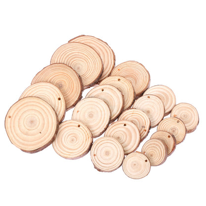 5PCS Natural Wooden Ornament Scrapbooking Wood
