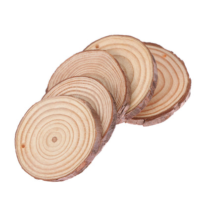 5PCS Natural Wooden Ornament Scrapbooking Wood