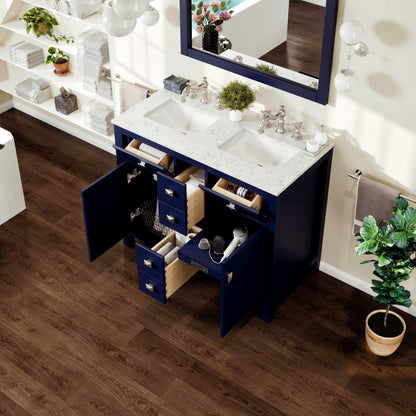 Eviva Artemis Bath Vanity with Engineered Stone Top & Undermount Porcelain Sink (42"-72")