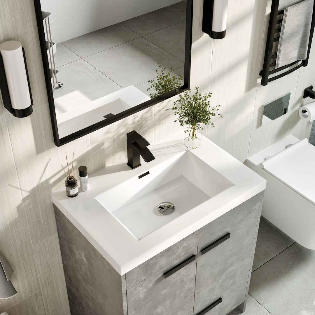 Eviva Lugano Bath Vanity with Acrylic Top and Integrated Sink (24"-84")