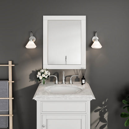 Eviva Aberdeen 72" x 30" Rectangular White Wooden Framed Mirror