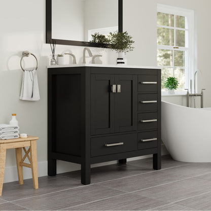 Eviva Aberdeen Bath Vanity with Counter Top and Undermount Porcelain Sink (24"-96")