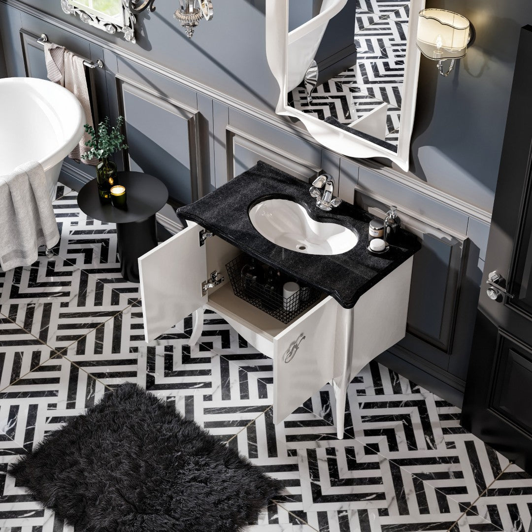 Eviva Ritz Bath Vanity with Granite Top and Undermount Porcelain Sink