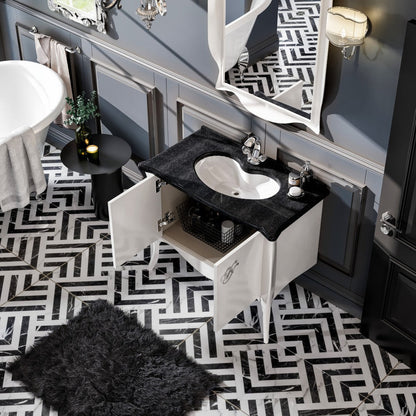 Eviva Ritz Bath Vanity with Granite Top and Undermount Porcelain Sink