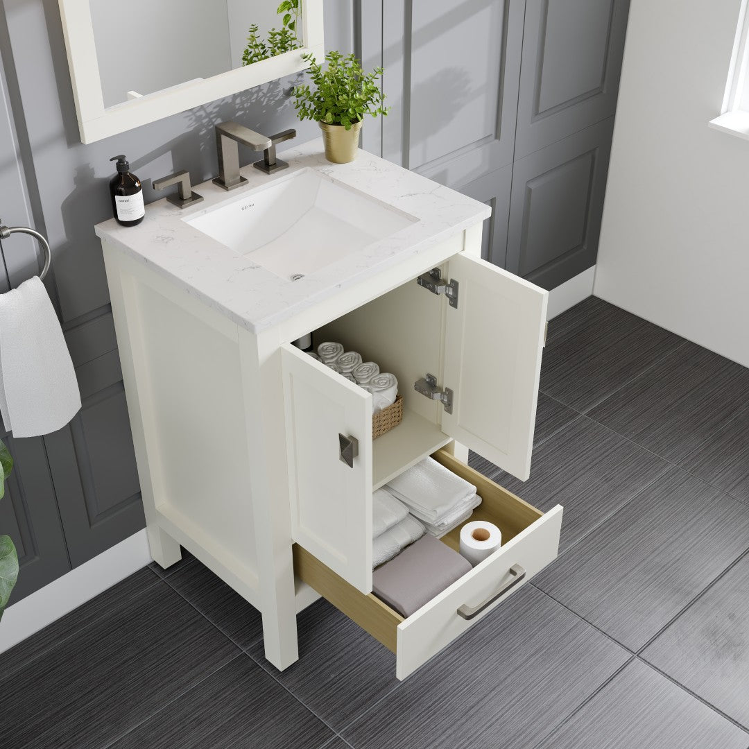 Eviva Aberdeen Bath Vanity with Counter Top and Undermount Porcelain Sink (24"-96")