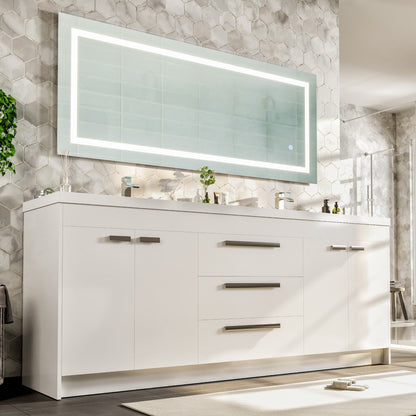 Eviva Lugano Bath Vanity with Acrylic Top and Integrated Sink (24"-84")