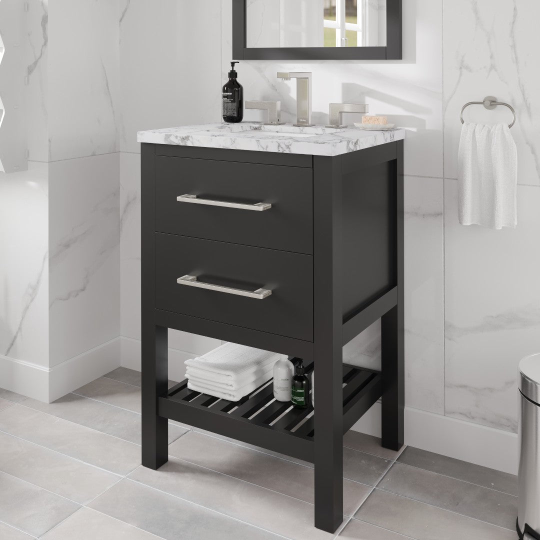 Eviva Sleek 2-Handle Waterfall Widespread Bathroom Faucet with Deckplate Included in Brushed Nickel