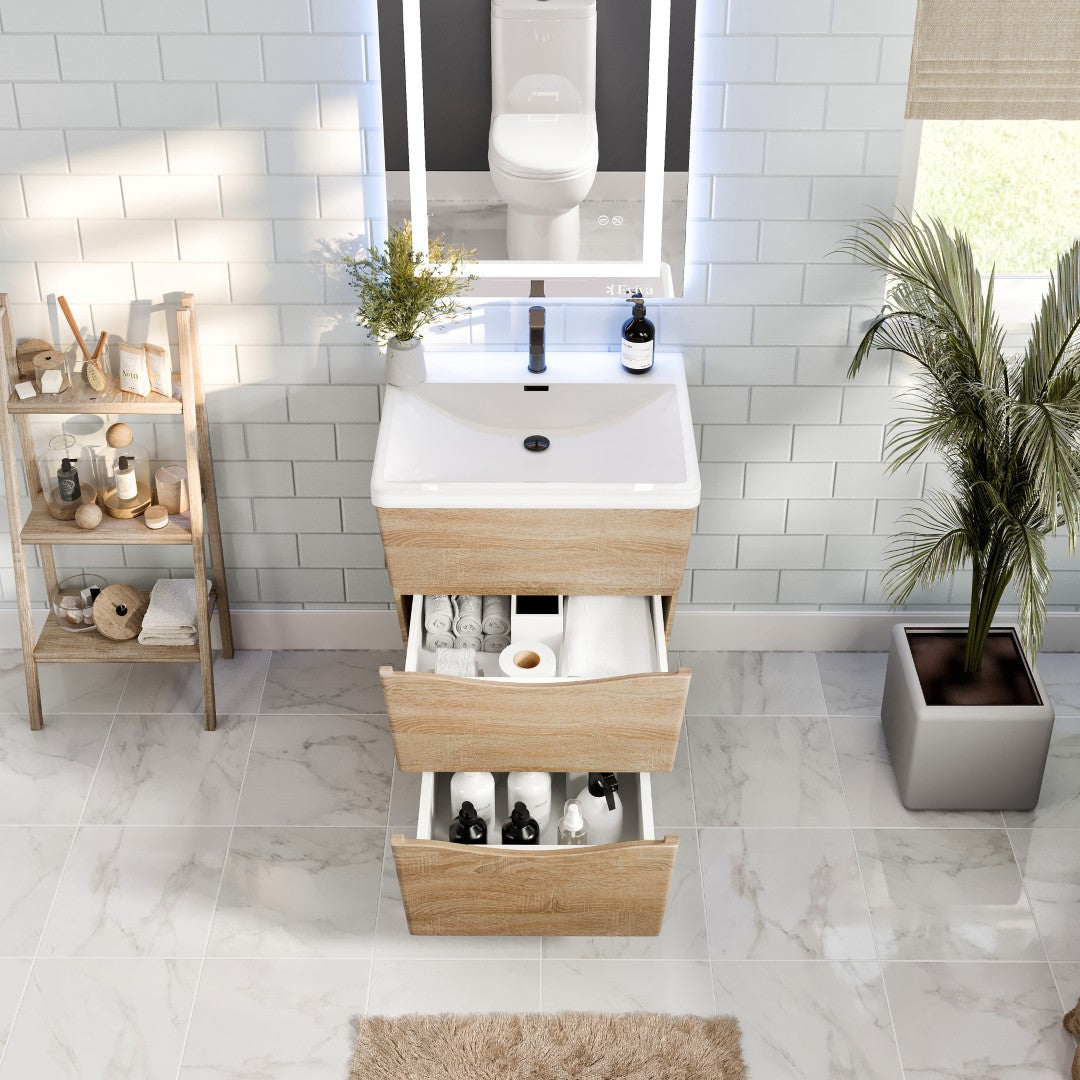 Eviva Victoria Bath Vanity with Acrylic Top and Integrated Sink (25"-32")
