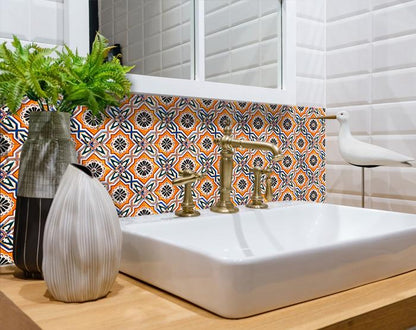 Decorative Tile stickers set of 24 Peel & Stick