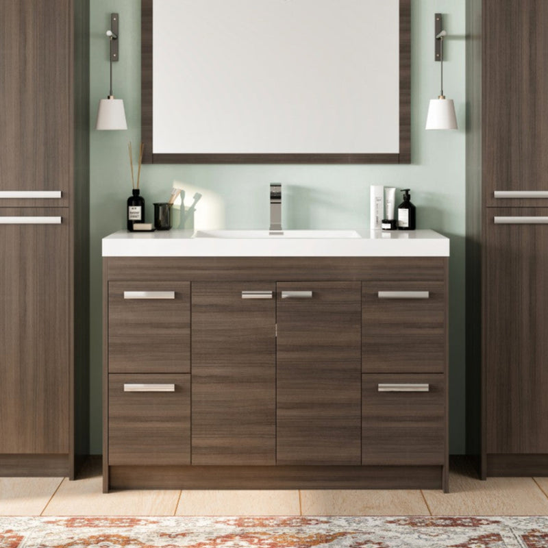 Eviva Lugano Bath Vanity with Acrylic Top and Integrated Sink (24"-84")