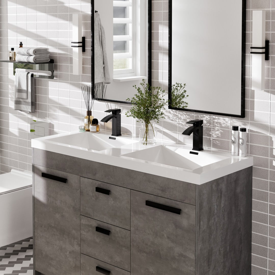 Eviva Lugano Bath Vanity with Acrylic Top and Integrated Sink (24"-84")
