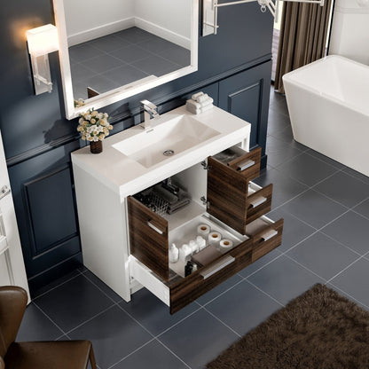 Eviva Grace Bath Vanity with Acrylic Top and Integrated Sink (24"-48")