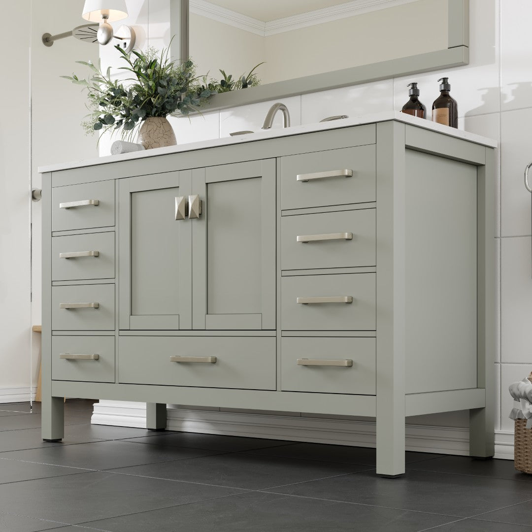 Eviva Aberdeen Bath Vanity with Counter Top and Undermount Porcelain Sink (24"-96")