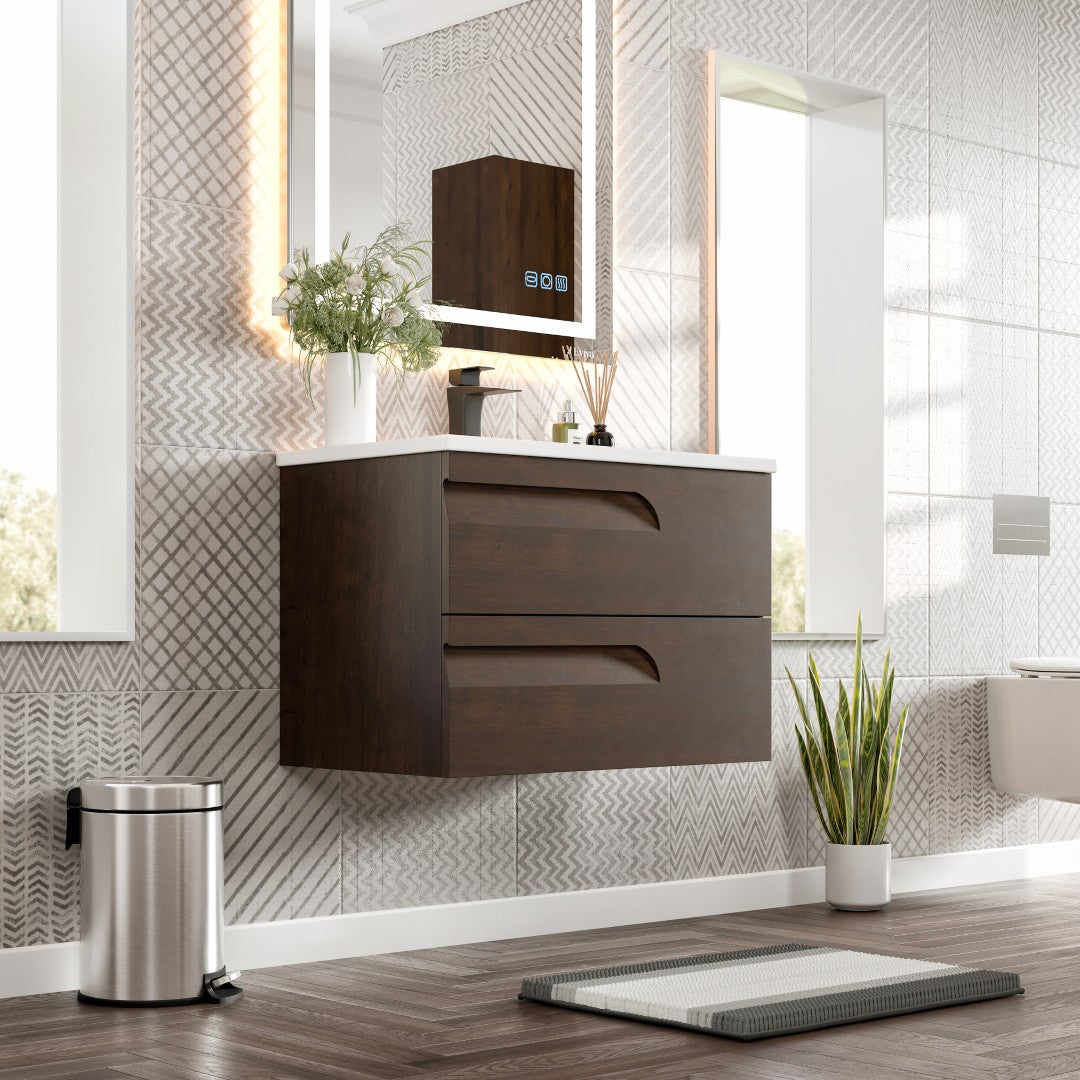 Eviva Joy Bath Vanity with Porcelain Top and Integrated Sink (24"-40")