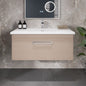 Eviva Orleans Wall Mount Bath Vanity with Porcelain Top and Integrated Sink