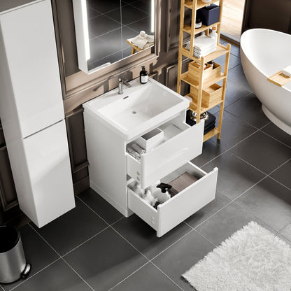 Eviva Glazzy Bath Vanity with Acrylic Top and Integrated Sink