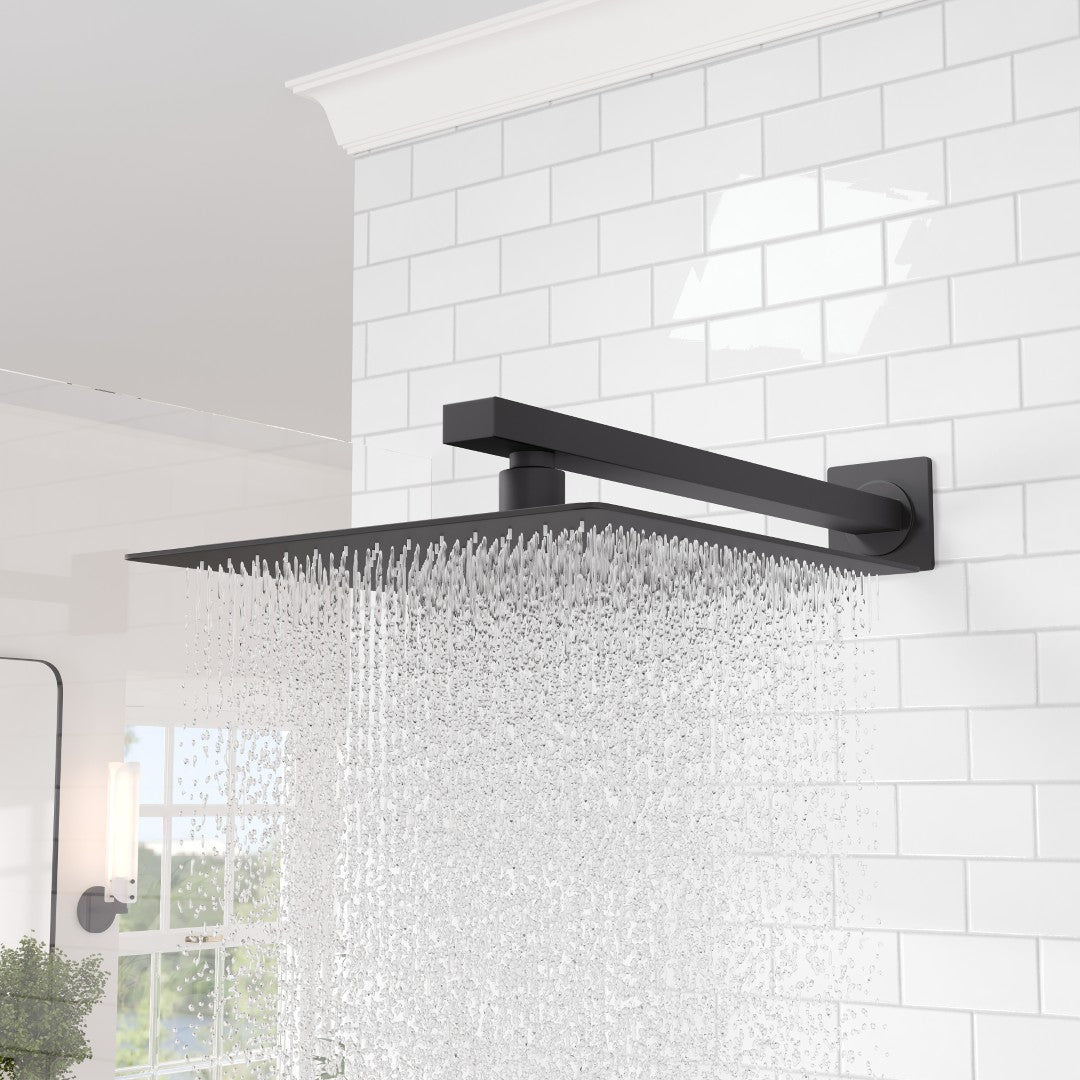 Eviva Edge Shower System with Slide Bar Hand-Shower and Thermostatic Valve
