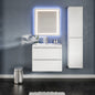Eviva Glazzy Wall Mount Bath Vanity with Acrylic Top and Integrated Sink