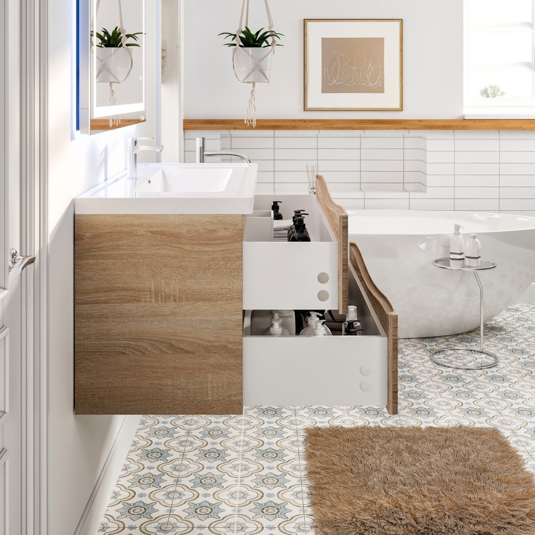 Eviva Smile Bath Vanity with Acrylic Top and Integrated Sink (24"-48")