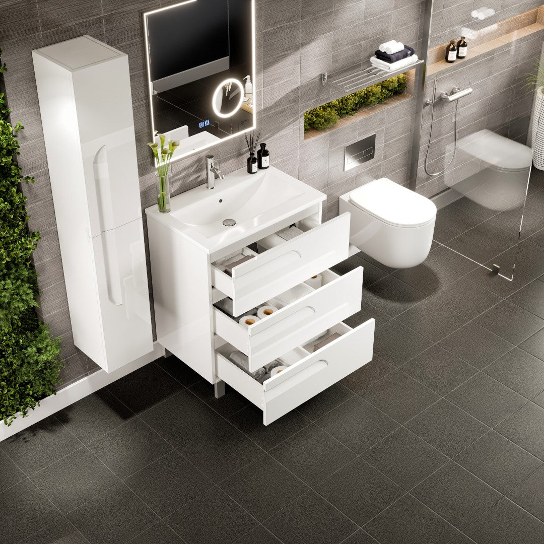 Eviva Joy Bath Vanity with Porcelain Top and Integrated Sink (24"-40")