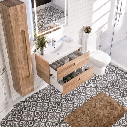 Eviva Joy Bath Vanity with Porcelain Top and Integrated Sink (24"-40")