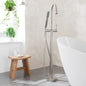 Eviva Modem Single-Handle Freestanding Tub Faucet with Hand Shower – Brushed Nickel